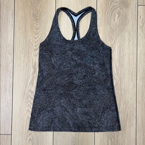 lululemon athletica Tops - Lululemon Athletica Black and White Fitted Sleeveless Tank Top - EUC